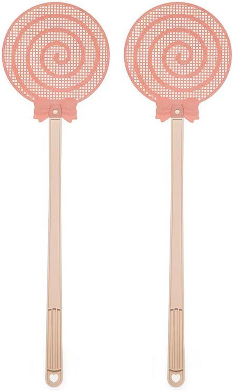 redtrout Fly Swatter, Fly Swatter for indoors, FlySwatter, Fly Swatters Pink 2PCS - Image 1
